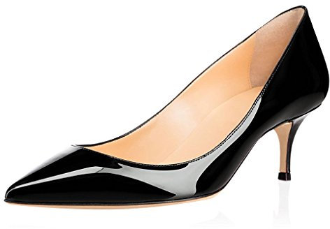 EDEFS Escarpins Femme Sexy Kitten-Heel élégante Escarpins de Travail Chaussures Noir Taille 45