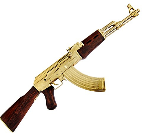 Dekowaffe Kalashnikov AK 47 incl. Magazin, Mod.1947 -vergoldet-