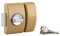 Verrou de Porte d'Entrée DESIGN 5 Goupilles - Bouton + Cylindre 50mm - Protection contre l'Arrachement - Livré avec 3 Clés en Acier Nickelé et 5 Cales de Gâche - Finition Bronze - THIRARD