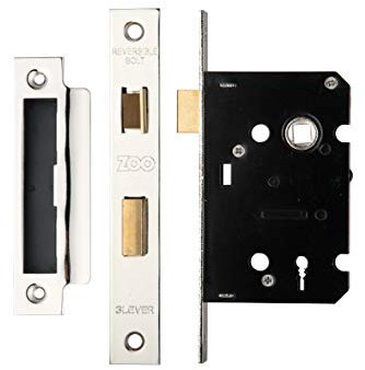 Zoo Hardware 3 Lever Sash Lock 2.5inch Satin Stainless - Door Lock - ZSC364SS