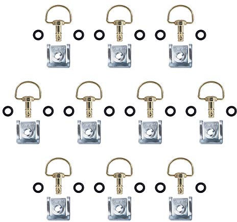 Oldbones - Elementi di fissaggio per moto da corsa a sgancio rapido con anello a D tipo C, 17 mm, colore: oro (confezione da 10)