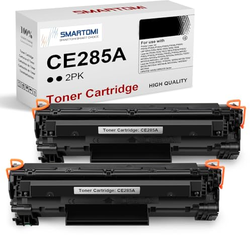SMARTOMI CE285A 85A Kompatibel Toner Ersatz für CE285A 85A für Laserjet Pro P1102W P1102 M1132MFP M1217NFW M1212NF M1132 P1100 M1136 M1210 M1212 (2 Schwarz)