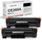 SMARTOMI CE285A 85A Kompatibel Toner Ersatz für CE285A 85A für Laserjet Pro P1102W P1102 M1132MFP M1217NFW M1212NF M1132 P1100 M1136 M1210 M1212 (2 Schwarz)