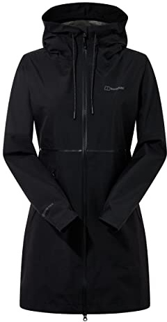 Berghaus Damen Rothley Gore-tex Jacke, Anpassbarer, Bequemer, Umweltfreundlicher Mantel, Schwarz Wasserdichte Shell, Schwarz, 34 EU