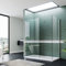 SIRHONA Paroi de douche 120x200 cm Porte de douche à l’italienne transparent avec 8mm verre NANO et barre de fixation-cabines et portes de douche