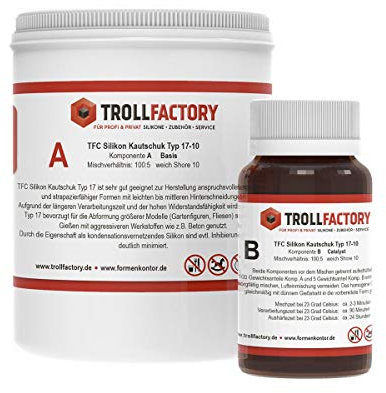 TFC Silicone Caoutchouc Type 17 RTV NV Blanc Shore 10 Condensation 100:5 Dublier Silicone Béton