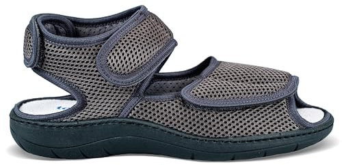 EXTRO STYLE - Sandali Ortopedici Donna e Uomo, Tecnica T2 Air, Per Fasi Post Operatorie, Piede Reumatico, Vasculopatie e Metatarsalgie, Sandali Antiscivolo Con Plantari Estraibili, Grigio