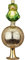 Christbaumschmuck Christbaumhänger Inge-Glas mit Sternenkrönchen, handbemalt und mundgeblasen, Froschkönig, 20 cm