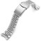 22 mm Uhrenarmband von Goma Bor, kompatibel mit Orient Kamasu, zweifarbig, gebürstet und poliert, metallisch, Large, Zeitgenössisch