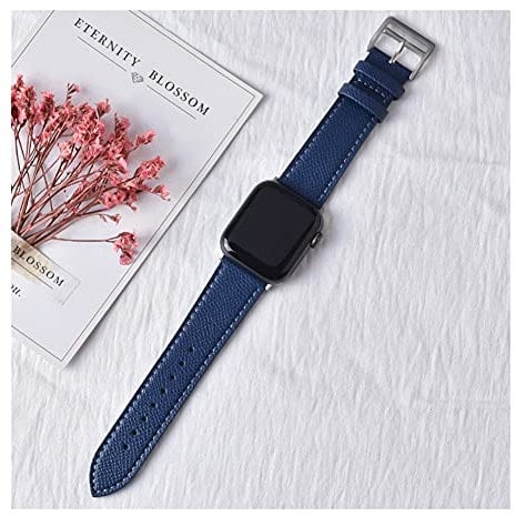 Nostalgie Uhrenarmband Lederschleifenband 40mm 44mm Sportgurt Tourband 42mm 38mm Serie 2 3 4 5 6 SE Ersatz (Color : 05 Royal Blue, Größe : for 42mm and 44mm)