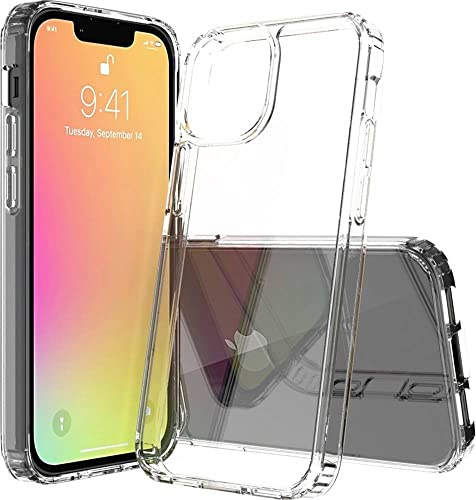 JT Berlin Pankow-Clear Schutzhülle für das Apple iPhone 13 Mini Hülle transparent (Stoßabsorbierender TPU Rahmen, Kratzfeste Rückseite aus Acrylglas, Anti-Fingerabdruck Beschichtung)