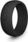 Comfortable Mens Silicone Ring, Modern Wedding Rings for Men, Hypoallergenic, Breathable, Non-Toxic, Flexible and Safe for Your Fingers, Outdoor Activities, Sports and Extreme Adventures. Black. (10)