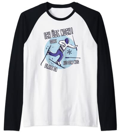Herren Ski Papa Skifahren Anfänger Vater Skifahrer Raglan
