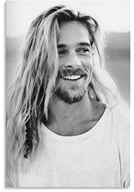 LIANGFANG Brad Pitt Sexy schönes Kunstfoto-Poster, 6 Kunstwerke auf Leinwand, Poster, ästhetische Wandkunstdrucke, Zuhause, moderne Dekoration, Geschenke, gerahmt, ungerahmt, 30 x 45 cm