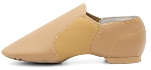 Asyusyu Jazzschuhe für Damen, geteilte Sohle, Jazz-Tanzschuhe, braun, 39.5 EU