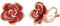 Vissen Boucles d'oreilles Clips Femme Rouge Fleur rose Plaqué or non percées Pince oreille chic Bijoux Femmes