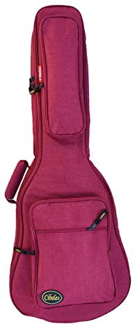 CIBELES Tasche für klassische Gitarre oder Flamenco-Gitarre, Polsterung 20 mm, Schaumstoff mit hoher Dichte, Größe 4/4, rot, 4/4, Gitarrenkoffer