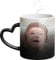 Woopers Tazza Magica con Manico a Cuore Personalizzata con Foto e Scritte (Nero), 300 ml