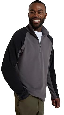 Mountain Warehouse Ashbourne II Herren Fleece mit Reißverschluss Dunkel Grau 3X-Large
