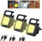 Mini LED Flashlight Torch, COB Rechargeable Keychain Small Flash Light 1000 Lumen, Portable Pocket Light 4 Light Modes Waterproof Keyring Torch for Workshop, Auto, Repairing, Outdoor Emergency, 3 Pack