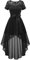 Wedtrend Cocktailkleid Damen Kurz Schwarzes Kleid Spitze Cocktailkleid Elegant Kleider Damen Festlich WT0209 Black XL