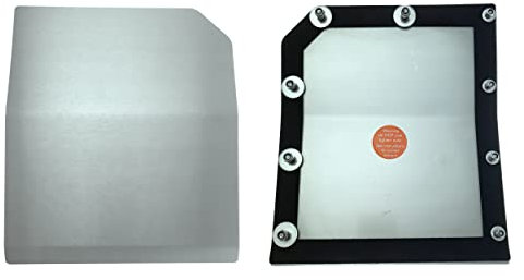Sussex Installations FOR2-RB-EXT-001 Brushed stainless Repair/security shield compatible with Ford Transit MK8 (2014-Onwards) van - rear barn door.