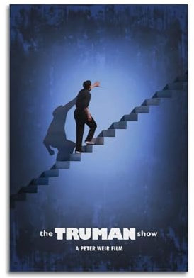 greb Filmposter The Truman Show, Raumdekoration, ästhetisches Poster, künstlerisches Poster für Schlafzimmer, Wohnzimmer, Wände, 30 x 45 cm, ungerahmter Stil