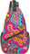 Peace-Zeichen Psychedelics Trippy Sling Bag für Damen und Herren, Crossbody-Rucksack, Radfahren, Wandern, Tagesrucksack, Brust-Umhängetasche mit verstellbarem Riemen, Peace Sign Psychedelics Trippy,