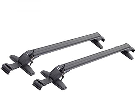ARKEM Barre Transversale pour Porte-Bagages De Voiture, Barre De Toit Universelle en Aluminium avec Serrure, Barre Transversale pour VéLo De Voiture, Porte-Bagages (1 Paire, Noir)