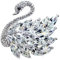 blispring Exquisite Schwan-Brosche, modische Schwan-Anstecknadel, langlebige Schwan-Anstecknadel, Kleidung, Schmuck, Geschenk für Modemenschen