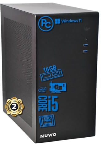 Pc Fisso i5 intel core Cpu fino a 3.80ghz, 16gb Ram, Ssd M.2 da 1TB, Scheda video GT730 4GB, Wifi Incluso USB, Windows 11 Pro, Office 2019, PC Desktop completo per ufficio,casa pronto all'uso
