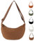 Uwiyo Halbmond Tasche Damen Cord Crossbody Moon Bag Hobo Halfmoon Bag Halbmond Umhängetasche Dumpling Schultertasche mit verstellbarem Gurt für Damen Mädchen (Braun)