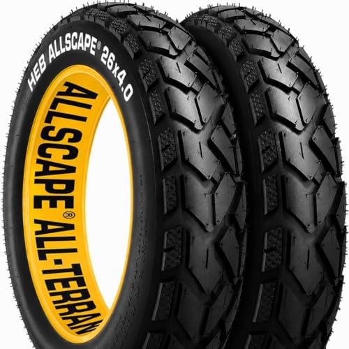 HEB ALLSCAPE 26x4 Ebike Tire, 26 Inch Bike Tire, Tube and Sealant Kit