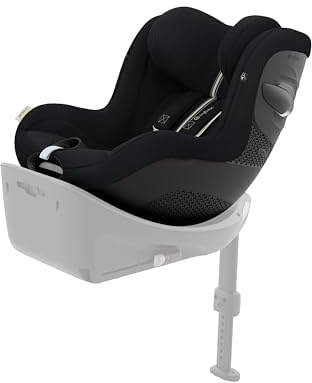 CYBEX Gold Kinder-Autositz Sirona G i-Size Plus und ISOFIX Basis Base G, Ab ca. 3 Monaten bis 4 Jahre, Max. 19 kg, 61-105 cm (Ab Geburt / 40 cm mit Neugeboreneneinlage), Moon Black
