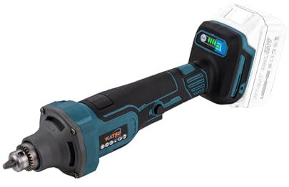 KATSU FIT-BAT 21V Brushless Meuleuse Droite sans Fil, avec Moteur sans Balais, Mandrin de 6mm, 4 Vitesses Variables et Interrupteur de Sécurité, sans Batterie ni Chargeur 102324
