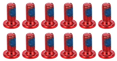 Keenso 12 Pièces M5 VTT Frein à Disque Rotors Boulons Vis Vélo Disque de Frein Vis (Rouge