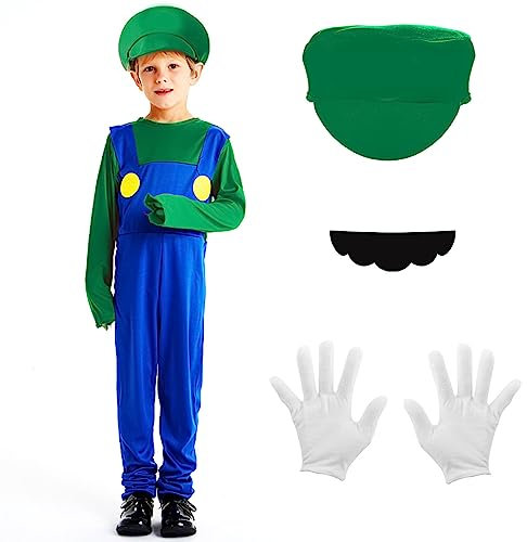 Kitimi Kostüm Kinder, Kostüm mit Bodysuit, Cap, Hose und Handschuhen, Karneval Halloween Cosplay Kostüm Dekoration für Junge Mädchen Kinder Erwachsene(Grün,XL)