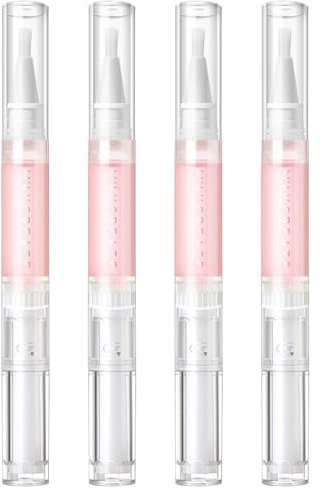 4pcs Nagelpflege Stift, Nagelölstift, 360 ° rotierendes Nagelwachstum Öl, Rosen Nagelhautöl für Nägel, tragbarer Nagelpflege -Stift für Feuchtigkeitsfeuchtigkeit verstärken Aufhellen