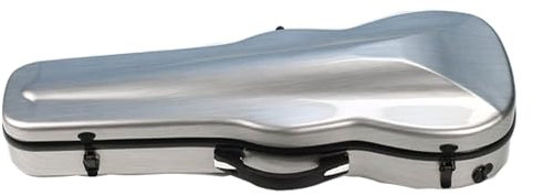 COYOUCO Gebürsteter Stil 1/2-4/4 Mehrere Modelle verfügbar Kohlefaser-Geigenkoffer Leichter Rucksack Geigenkoffer,Silber,4/4