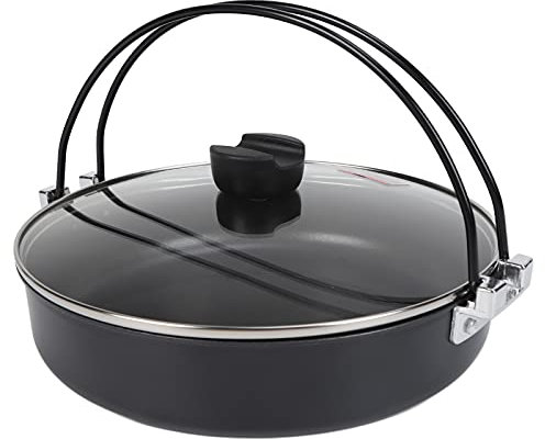 Pot Sukiyaki, Pot Japonais Shabu Shabu Pot Japonais en Fonte Poêle Hot Pot Pot à Soupe Pot Japonais Antiadhésif avec Couvercle et Poignée