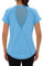Terecey Sport Tshirt Damen Kurzarm UPF 50+ Basic Funktionsshirt Atmungsaktiv Laufshirt Wandershirt mit Back Mesh Sport Oberteile fur Fitness Yoga Laufen, Himmelblau 3XL