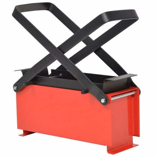 Xichuzi Papierbrikettpresse Stahl 34x14x14 cm Schwarz und Rot, Pelletpresse, Ascheeimer, Flipperautomat, Papierbrikettpresse, Brikettpresse