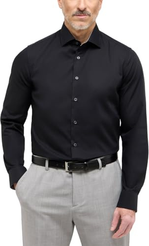 ETERNA Male Original Shirt Slim FIT 42_H_1/1, 1/1, schwarz