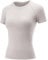 Rapbin T Shirt Damen Sport Top Gym Oberteil Yoga Rundhals Leicht Atmungsaktiv Sportshirt Workout Running Funktionsshirt Sommer Fitness Laufshirt Elfenbeingrau M
