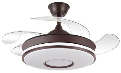 FABRILAMP Ventilador Dc Dani Mini 59w Marron 4asp 91d 6980lm 3000-4000-6000k Reg.intensidad Remoto,memoria,temporizador