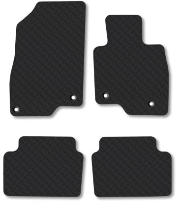 Mazda 6 (2013-2022) [Estate] 5mm Rubber Car Mats | Heavy Duty Rubber Tailored Fit Floor Mats Full Coverage Durable Waterproof Accessories Easy Clean Anti Slip Made in the UK