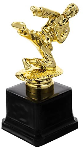 KOMBIUDA Trophäenpokal Kampfsport Kunststoff Goldfarben Mit Breitem Sockel Auszeichnung Für Kinder Party Wettbewerbe Feier