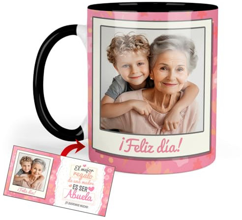 Kembilove Taza Personalizada Abuela | Regalo Día de la Madre | Tazas con Nombre de Nietos | Idea Original y Emotiva para la Mejor Abuela | Taza de Cerámica 350ml (Modelo 3)