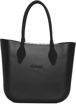 O bag - Shopper Tasche Thermoplastische Verbindung, schwarz (31 X 39 X 14 cm)