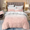 HJOSWVNS Super King Size Duvet Cover Sets Grey Rose Gold Super King Bedding Duvet Sets Microfiber Ultra Soft Superking Bedding Set Hidden Zipper Closure Washable Includes Pillow Cases 2 Pack 50x75 cm